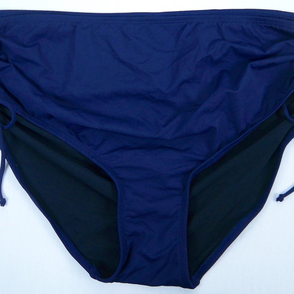 BEACH HOUSE WOMAN Navy Plus Size High Waist